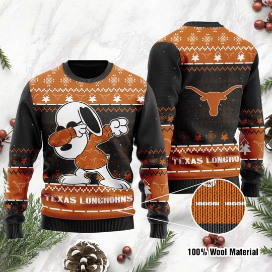 Texans Longhorns Snoopy Ugly Sweater