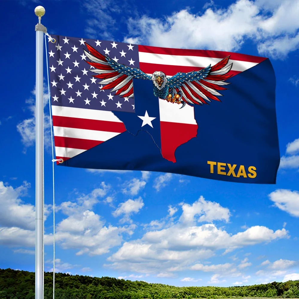 Texas American Eagle flag 1