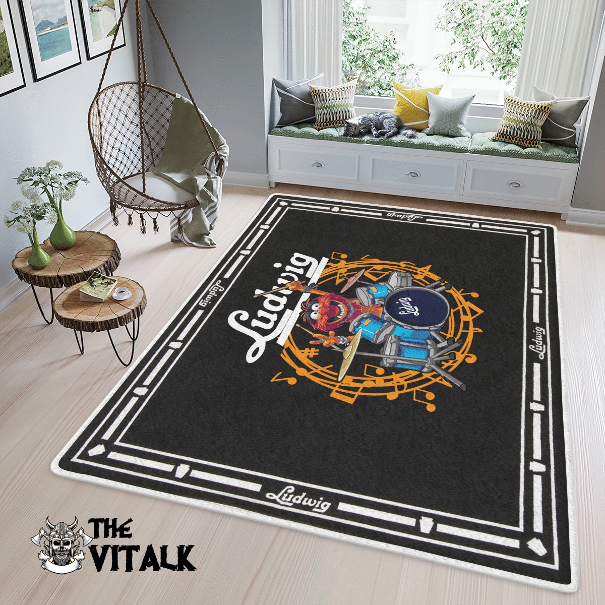 The Muppet Animal Ludwig Drums rug 1