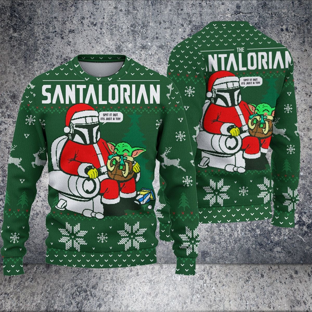 The Santalorian Darth Vader Baby Yoda Christmas sweater 1
