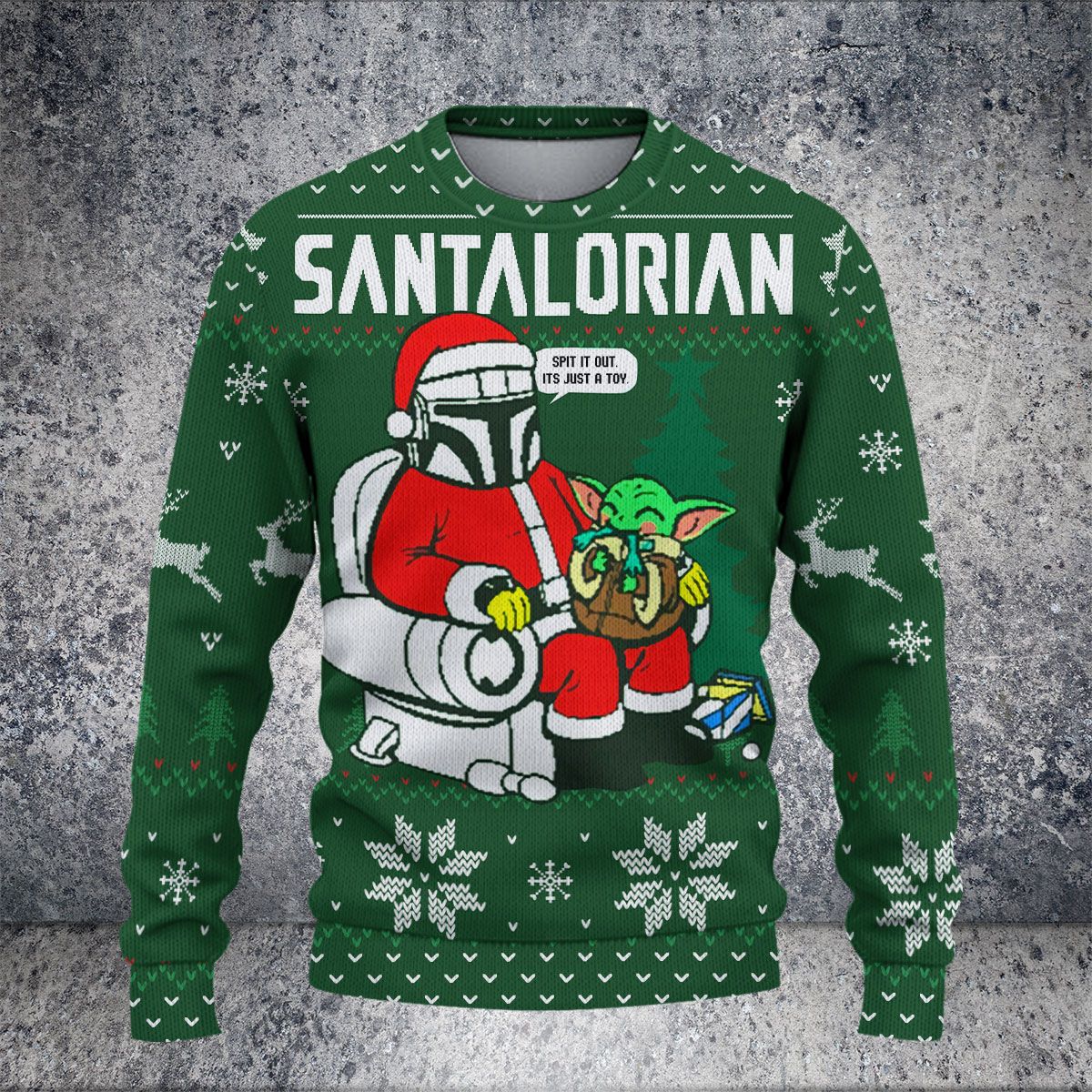 The Santalorian Darth Vader Baby Yoda Christmas sweater 2 The Santalorian Darth Vader Baby Yoda Christmas sweater 2