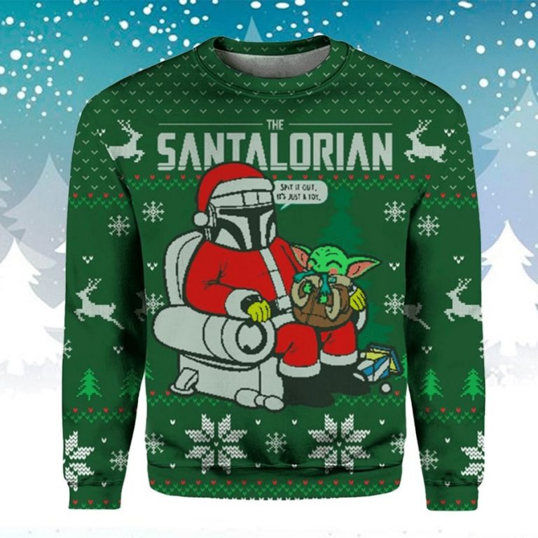 The Santalorian Darth Vader Baby Yoda Christmas Sweater The Santalorian Darth Vader Baby Yoda Christmas sweater