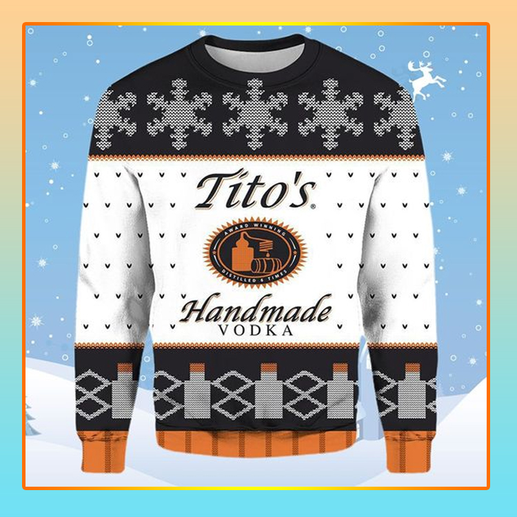 Titos handmade Vodka Beer Christmas Ugly Sweater 3 Titos handmade Vodka Beer Christmas Ugly Sweater word1