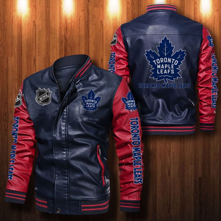 Toronto Maple Leafs bomber leather jacket 2