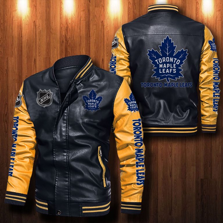 Toronto Maple Leafs bomber leather jacket 4