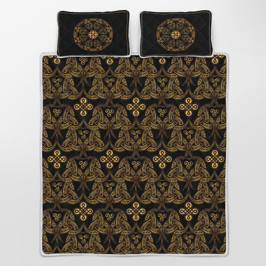 Triple Horn Of Odin Viking Quilt Bedding Set 3 Triple Horn Of Odin Viking Quilt Bedding Set3
