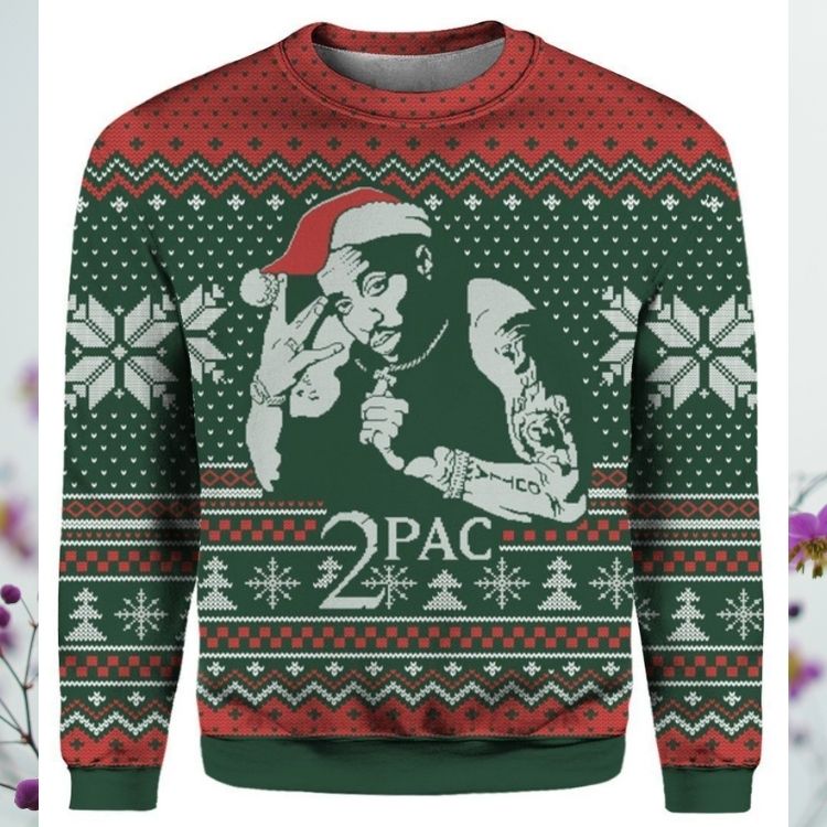 Tupac Shakur Christmas sweater, sweatshirt 3 Tupac Shakur Christmas sweater sweatshirt 1