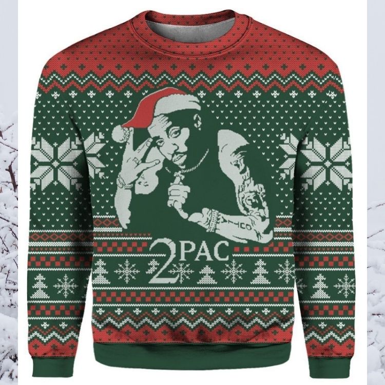 Tupac Shakur Christmas sweater, sweatshirt 2 Tupac Shakur Christmas sweater sweatshirt 2
