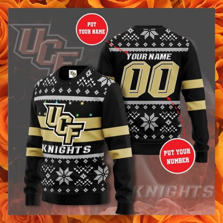 UCF Knights Personalized Custom Christmas Sweater 2 UCF Knights Personalized Custom Christmas Sweater2
