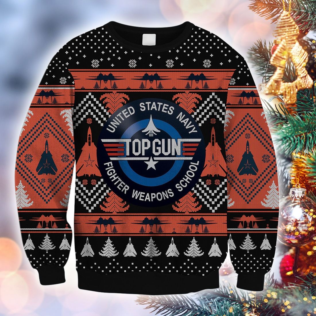 United States Navy Top Gun Fighter Weapons School Sweater Sweatshirt