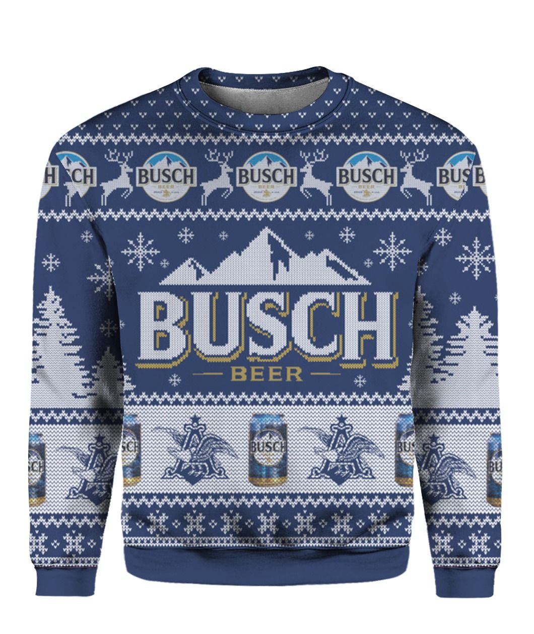 Busch Beer Deer Ugly Christmas Sweater 1 Busch Beer Deer Ugly Christmas Sweater word1