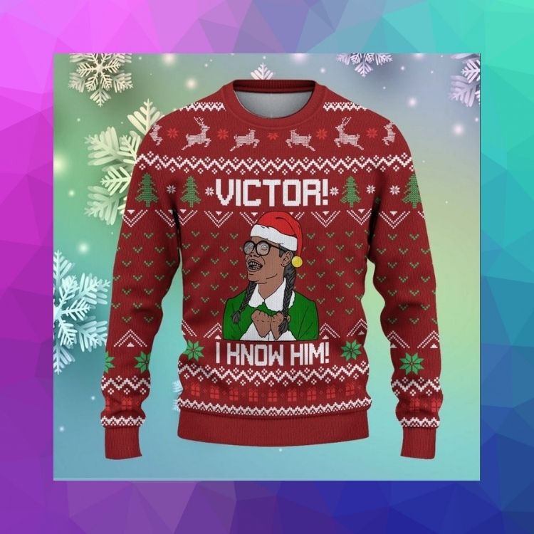 Victor I Know him Christmas Sweater 2 Victor I Know him Christmas Sweater word2