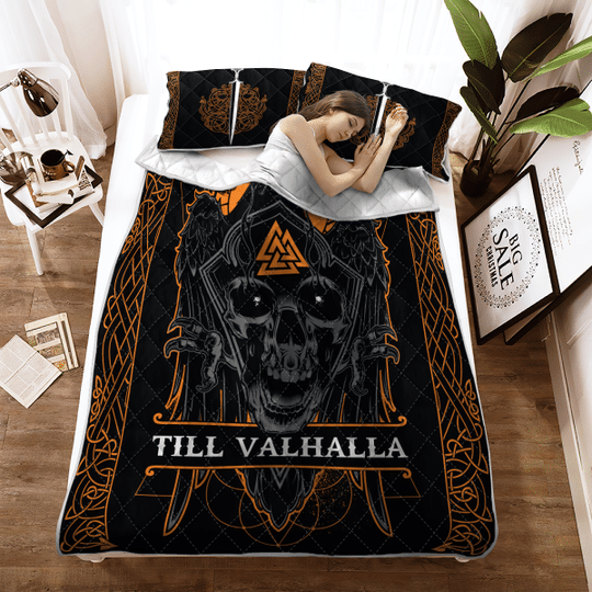 Viking Raven Till Valhalla Viking Quilt Bedding Set 5 Viking Raven Till Valhalla Viking Quilt Bedding Set2