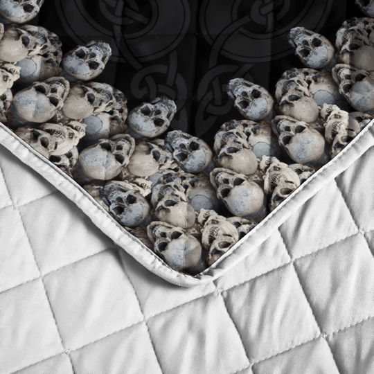 Viking Skull Halloween Skull Viking Quilt Bedding Set 3 Viking Skull Halloween Skull Viking Quilt Bedding Set4
