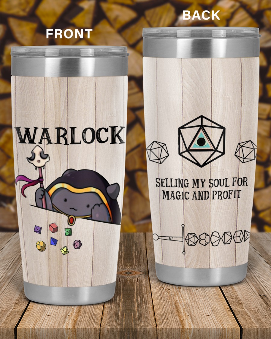 Warlock Selling my soul for magic and profit Dungeons and Dragons tumbler 5