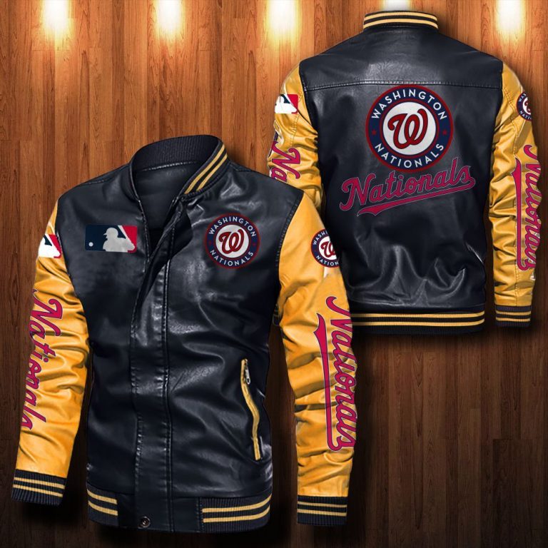 Washington Nationals bomber leather jacket 4
