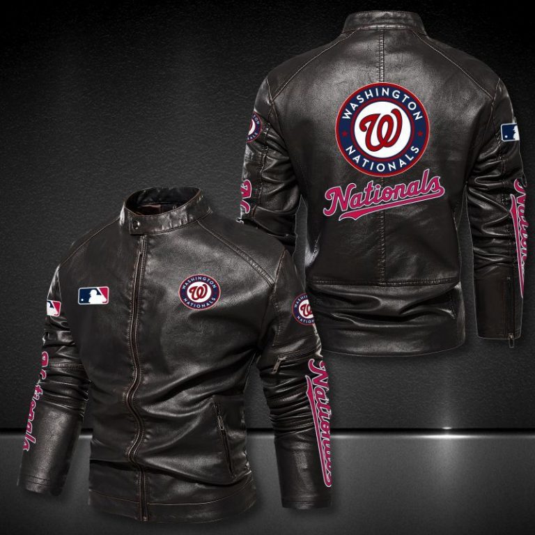 Washington Nationals motor leather jacket