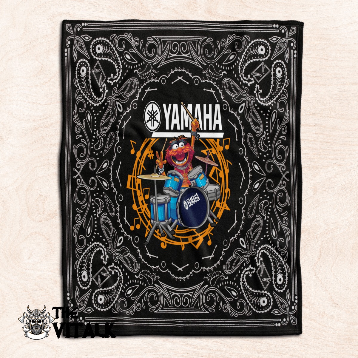 Yamaha Drums Animal the Muppet fleece blanket 4 Yamaha Drums Animal the Muppet fleece blanket 1