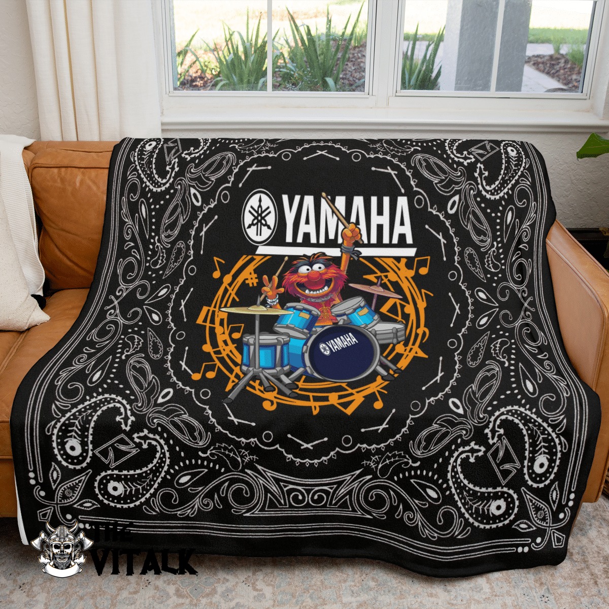 Yamaha Drums Animal the Muppet fleece blanket 3 Yamaha Drums Animal the Muppet fleece blanket 2