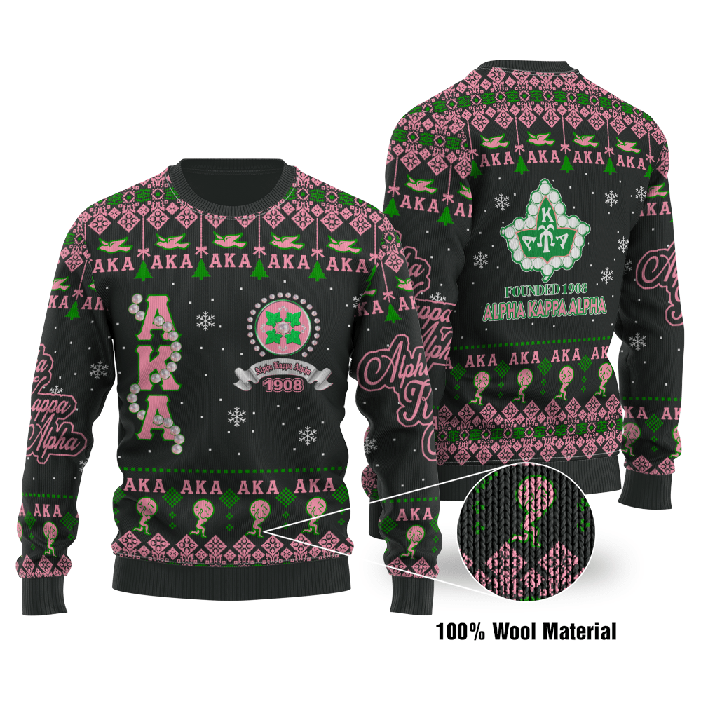 Alpha Kappa Alpha AKA 1908 Ugly Christmas Sweater 2