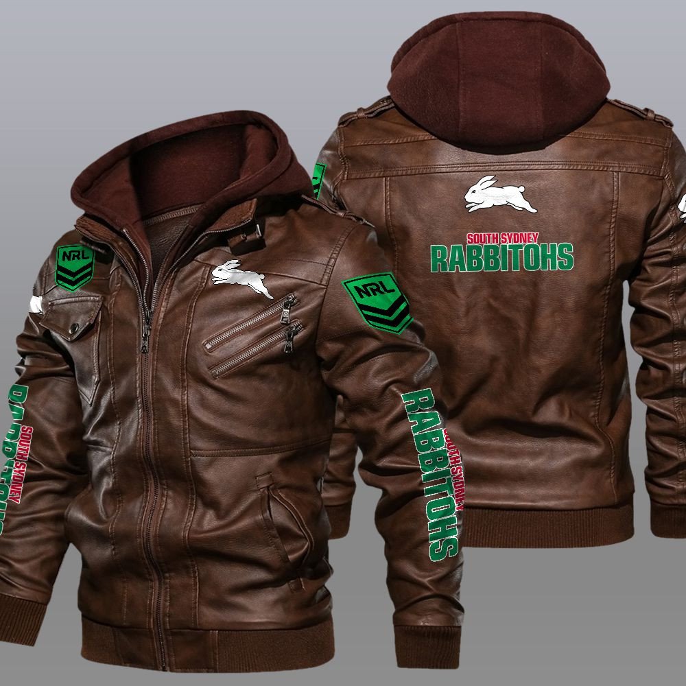 NRL South Sydney Rabbitohs Leather Jacket 2 NRL South Sydney Rabbitohs Leather Jacket word1