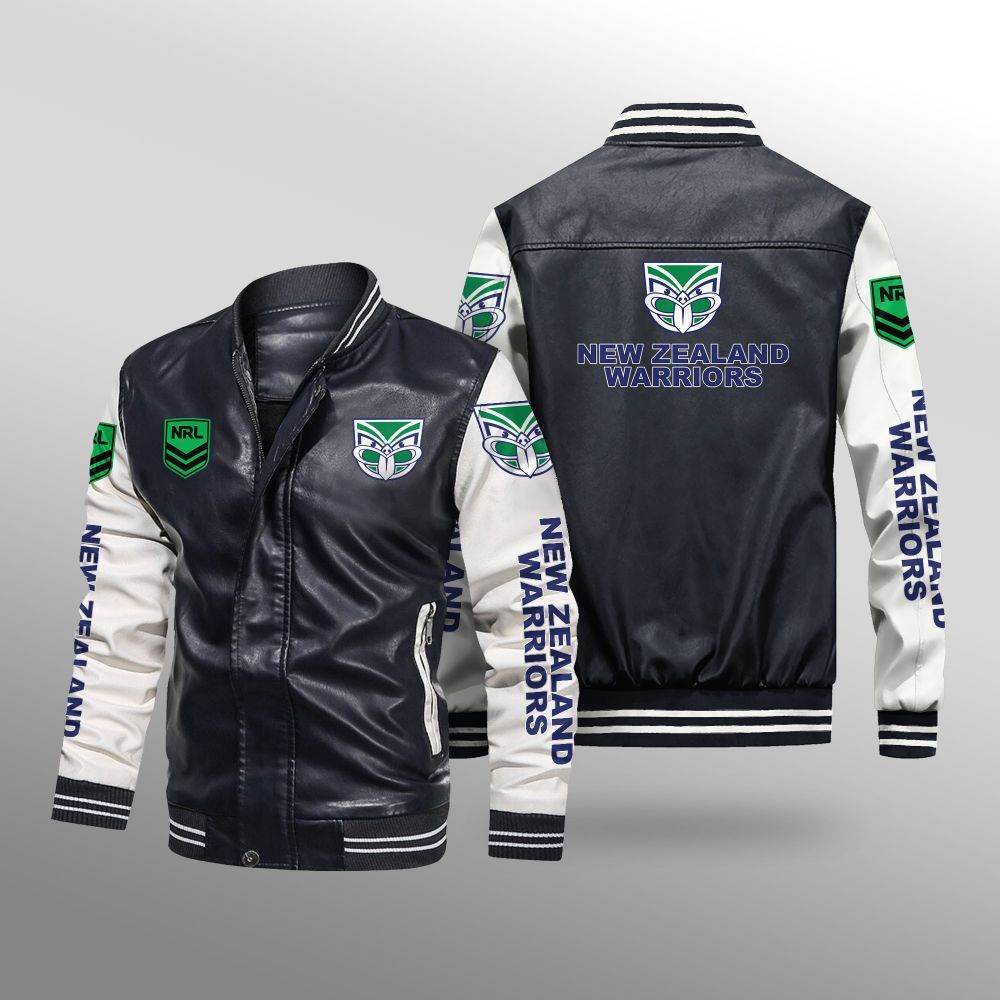 New Zealand Warriors bomber leather jacket