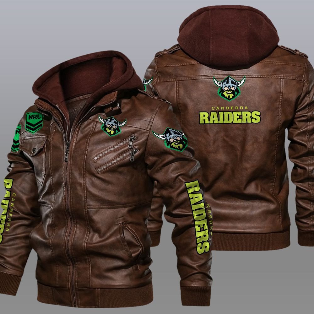 NRL Canberra Raiders Leather Jacket 2 NRL Canberra Raiders Leather Jacket word1