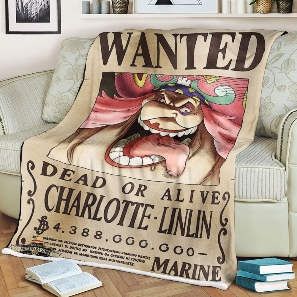 Wanted Dead or Live Charlotte Linlin One Piece Blanket word3