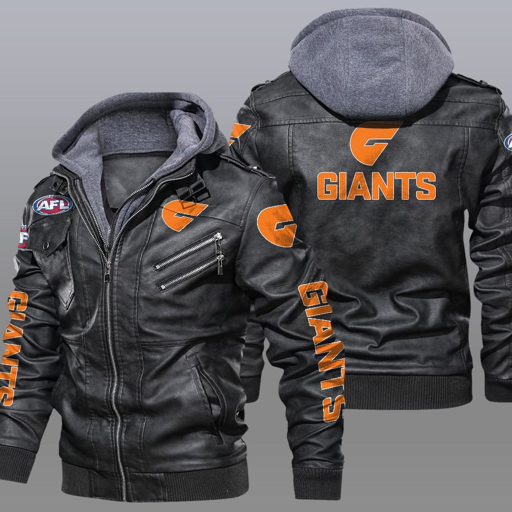 HOT Greater Western Sydney Giants AFL leather jacket word1
