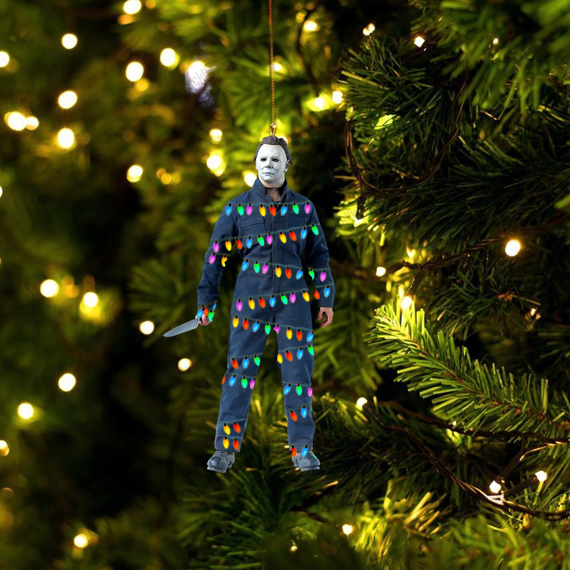 Michael Myers Led Light Christmas hanging ornament
