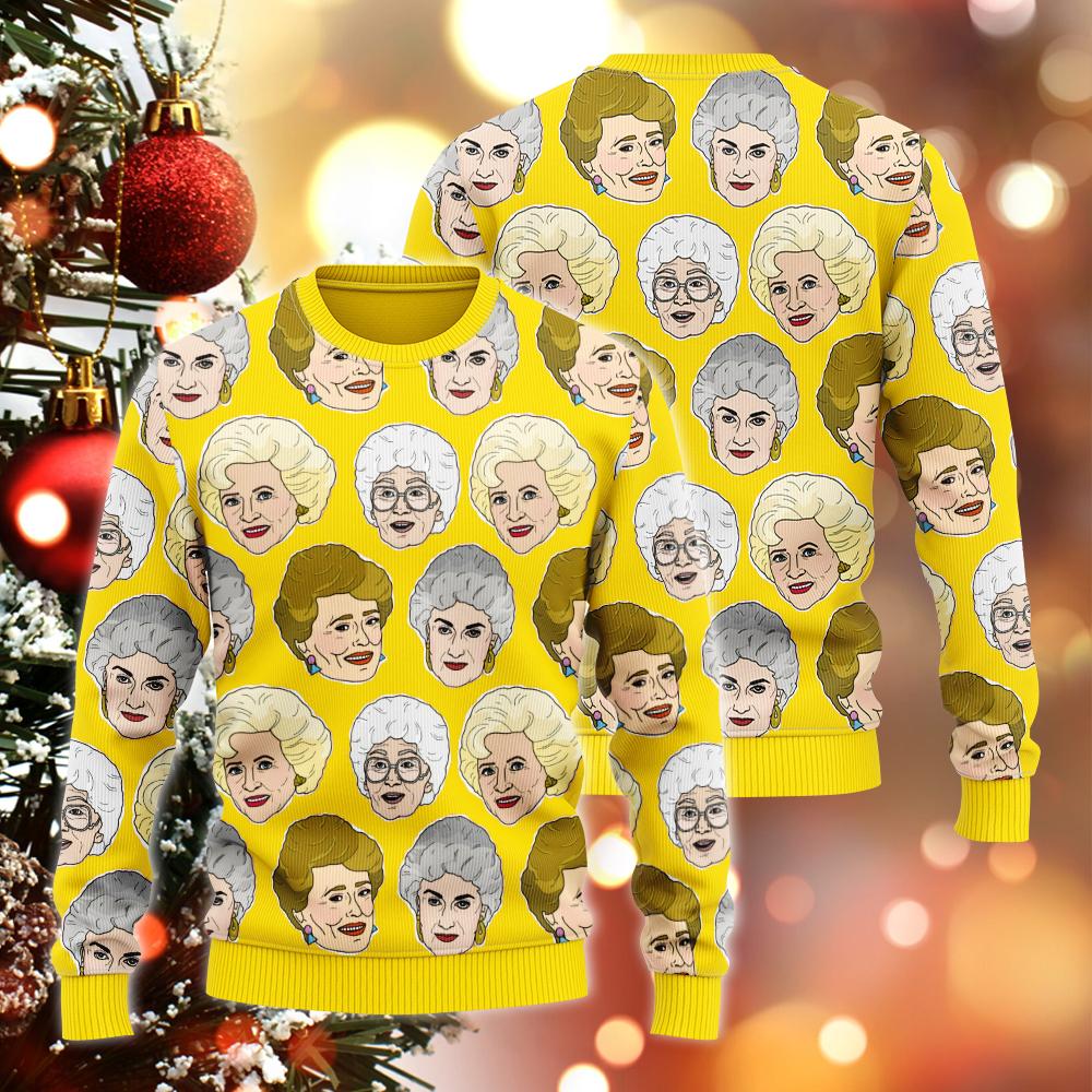 NEW The Golden Girls yellow sweater 3 NEW The Golden Girls yellow sweater word1
