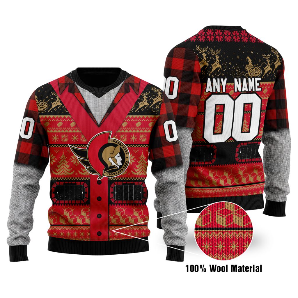 Personalized Ottawa Senators custom Ugly Christmas Sweater 2 Personalized Ottawa Senators custom Ugly Christmas Sweater word3