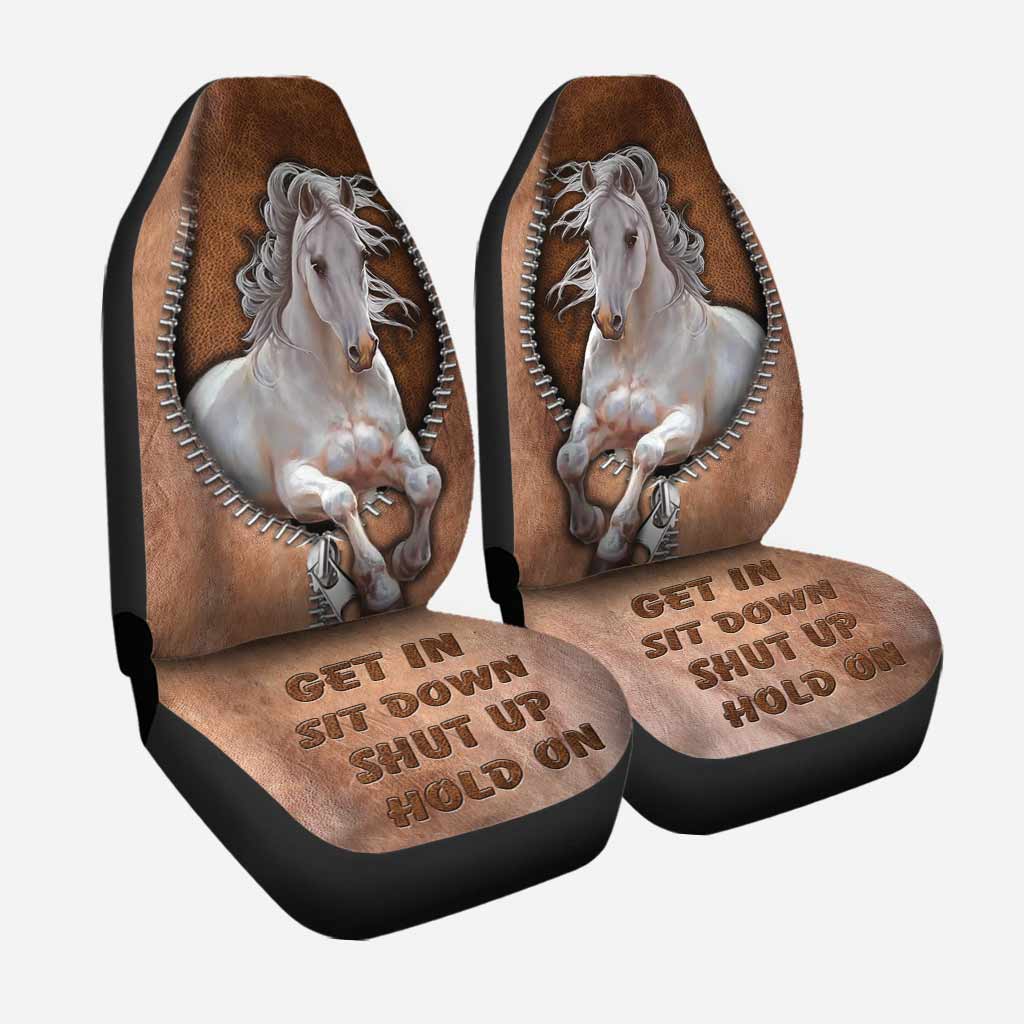 Horse Get In Sit Down Shut Up Hold On Car Seat Cover 2 Horse Get In Sit Down Shut Up Hold On Car Seat Cover word1