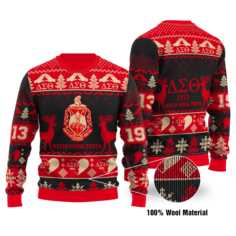 Delta Sigma Theta Symbol ugly Christmas Sweater