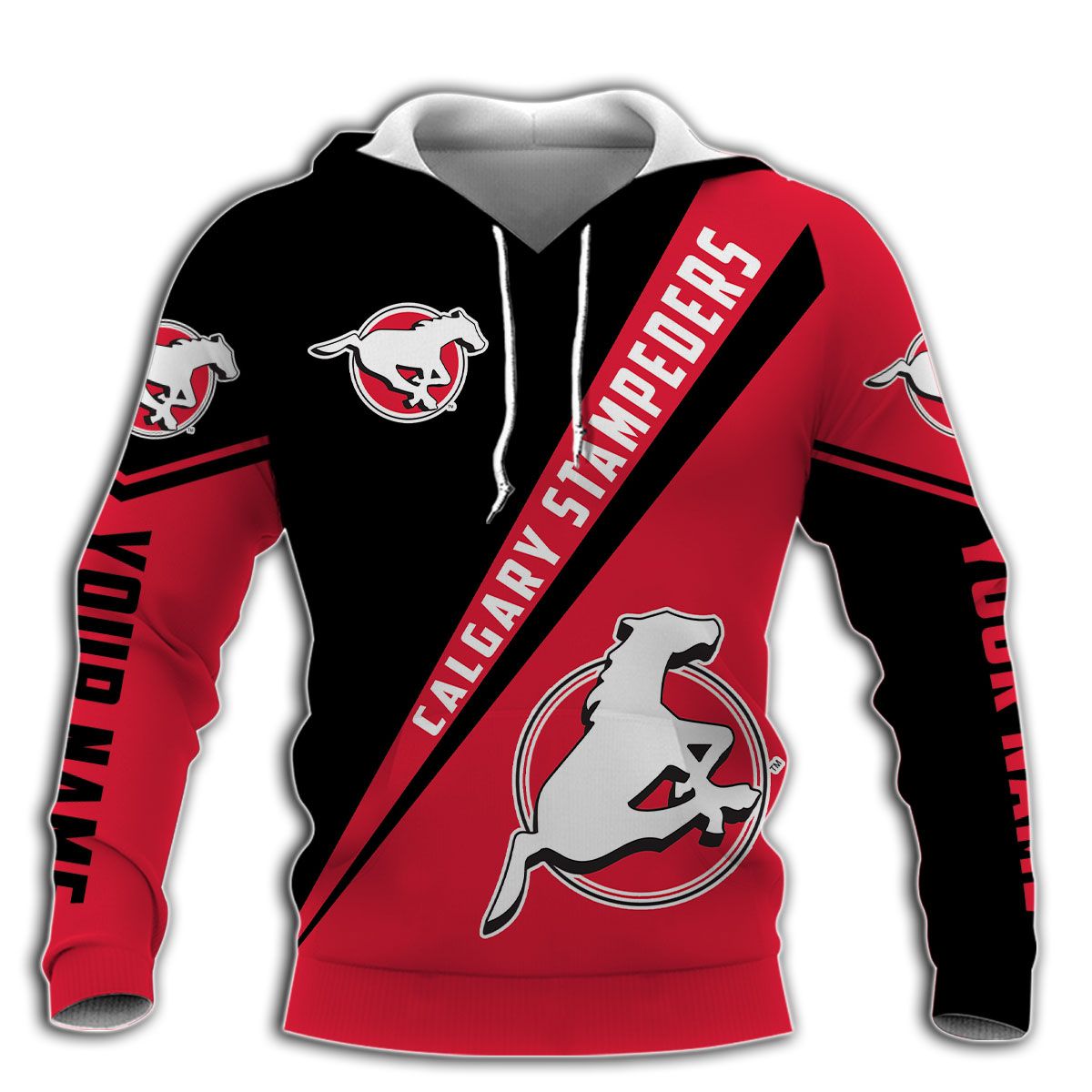 Personalized Calgary Stampeders CFL 3d All over printed shirt, hoodie word1