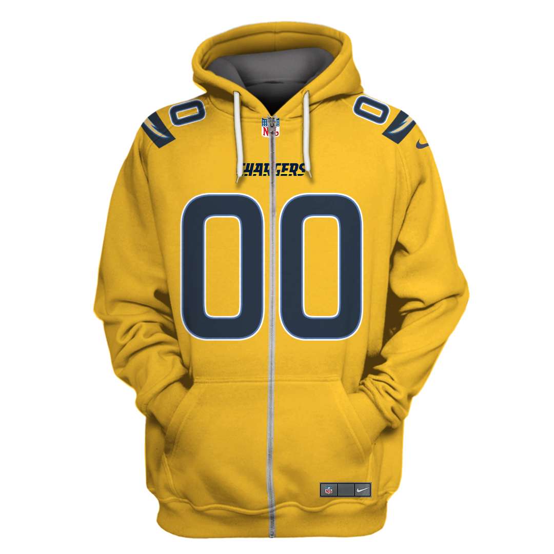 BEST Los Angeles Chargerss NFL football Personalized Custom Shirt, Hoodie 2 1 CT89 ZIP front 9