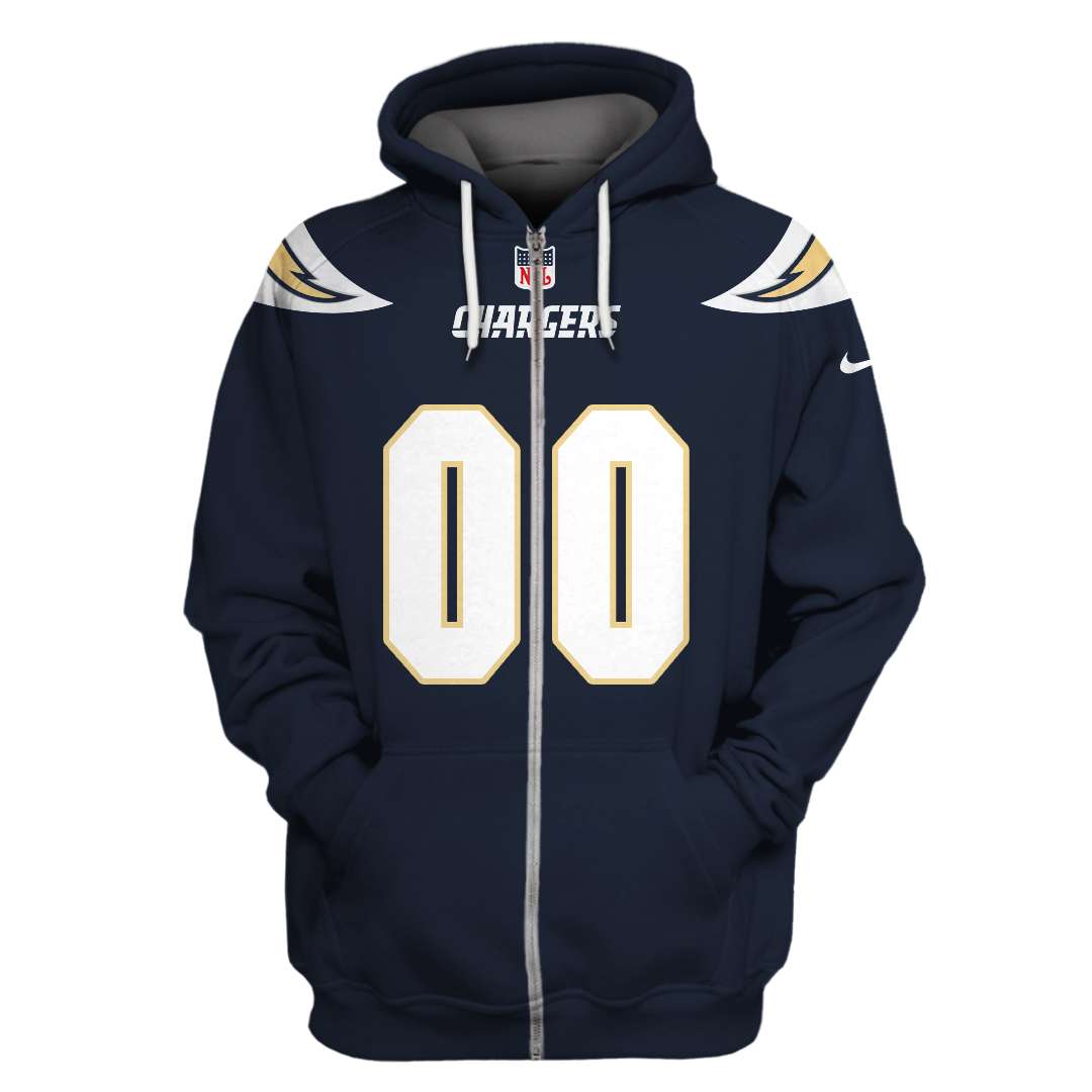 BEST National Football League Los Angeles Chargers Personalized Custom Shirt, Hoodie 14 1 MM235 ZIP front