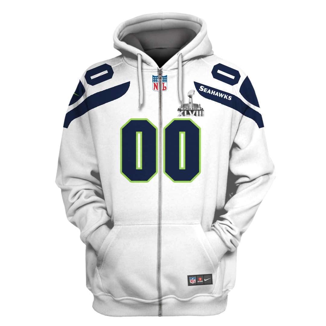 BEST Seattle Seahawks Super Bowl National Football League Personalized Custom Shirt, Hoodie 2 1 MM813 ZIP front 9