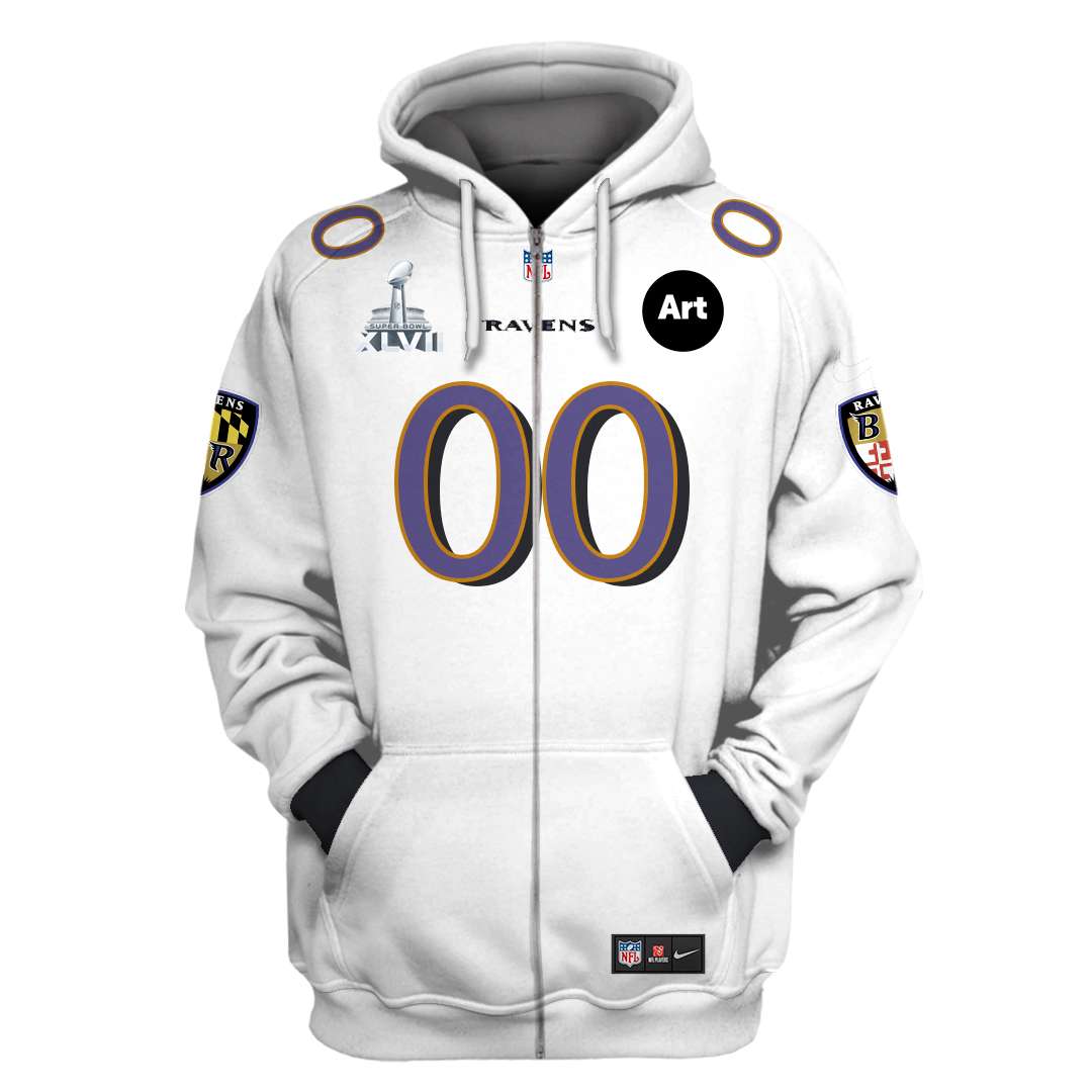 BEST National Football League Baltimore Ravens Super Bowl Personalized Custom Shirt, Hoodie 2 1 MM814 ZIP front 9