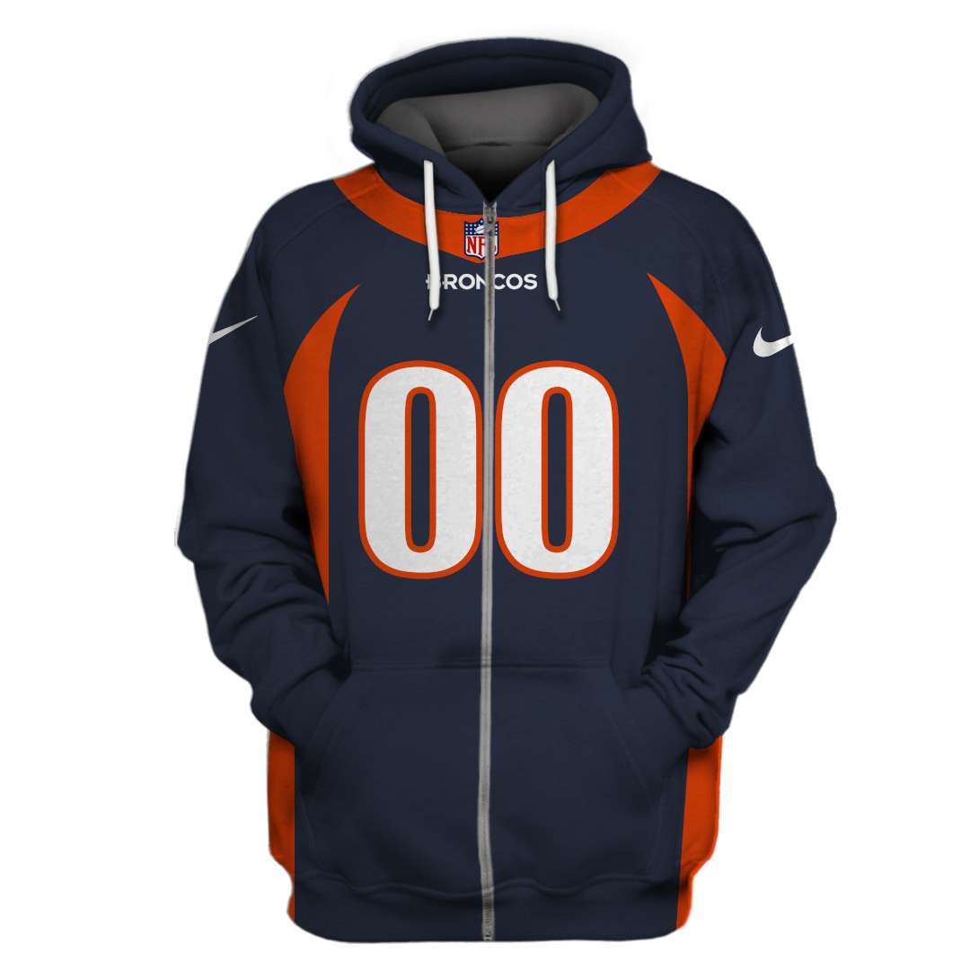 BEST National Football League football Denver Broncos Personalized Custom Shirt, Hoodie 2 1 TT225 ZIP front