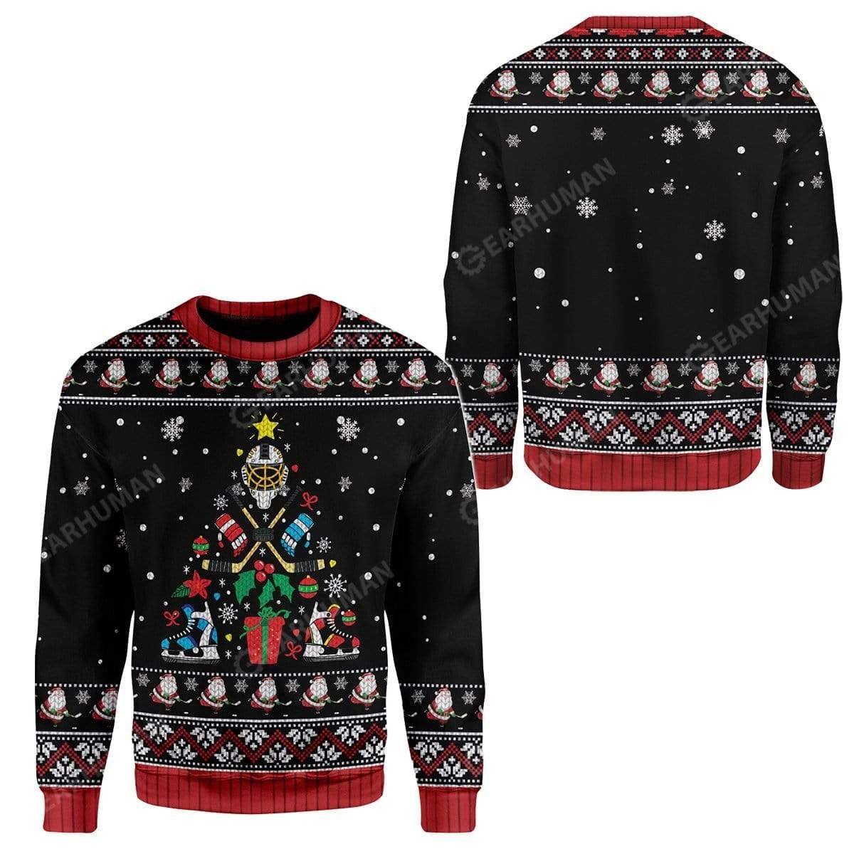 Ice Hockey Christmas Tree Christmas Sweater 3 1632915096e166d146d6