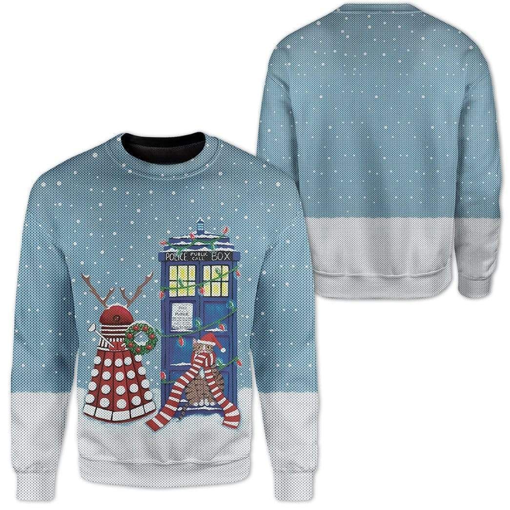 Police Public Call Box Christmas Sweater 3 163291509737476f3daf