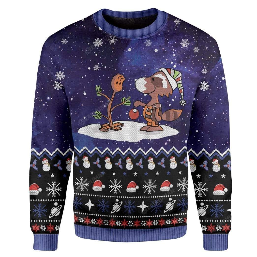 Groot in galaxy Christmas Sweater 2 16329150998d3ec57a11