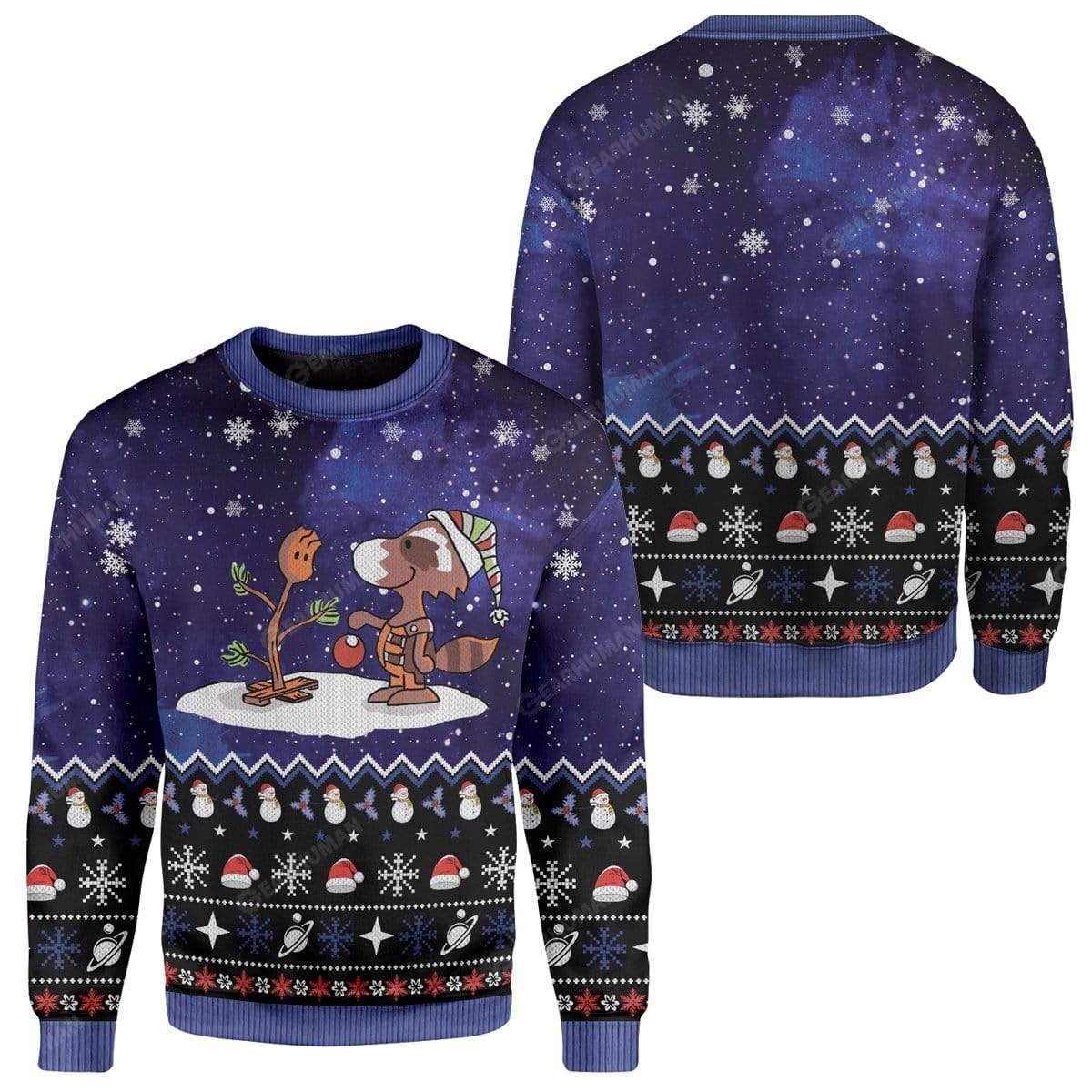 Groot in galaxy Christmas Sweater 4 1632915105e5d37f4abf