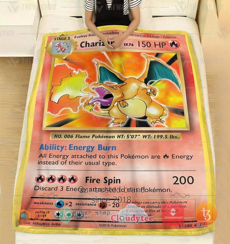 Pokemon Charizard Evolutions Blanket 2 Pokemon Charizard Evolutions Blanket 1