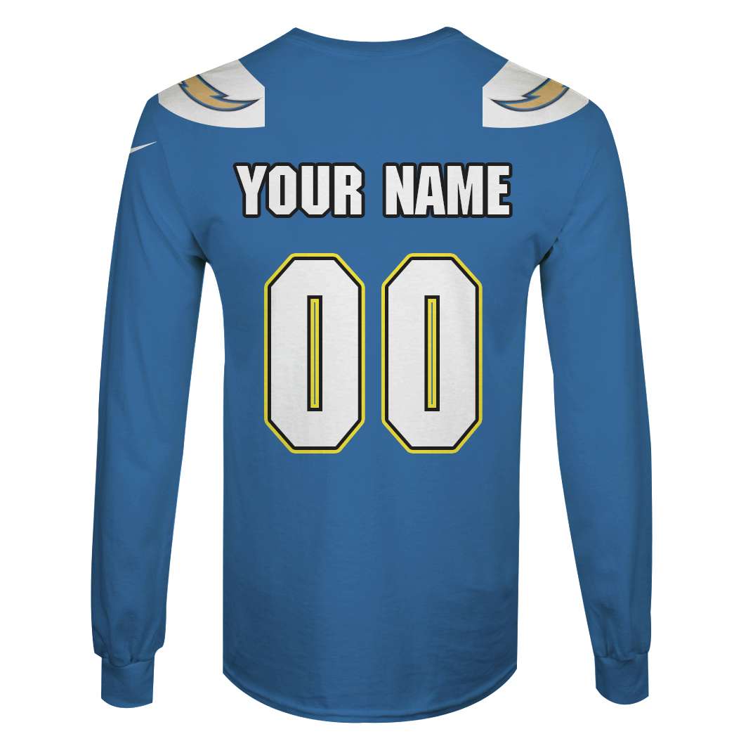BEST Los Angeles Chargers National Football League Personalized Custom Shirt, Hoodie 5 6 CT81 WY back