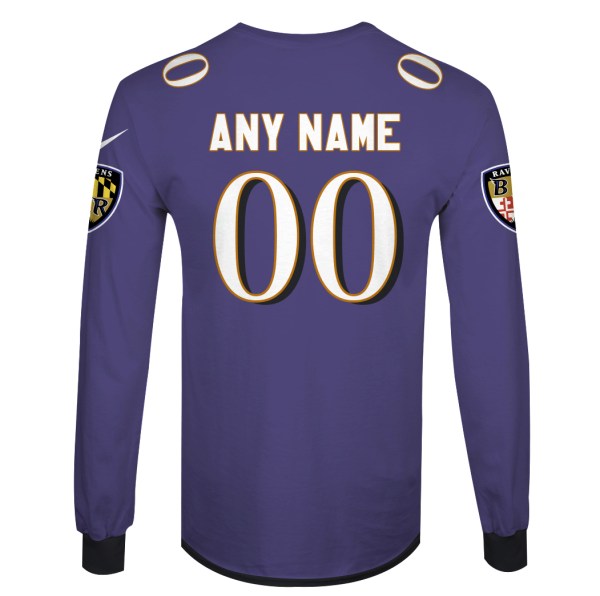 BEST NFL Baltimore Ravens Personalized Custom Shirt, Hoodie 5 6 TH302 WY back