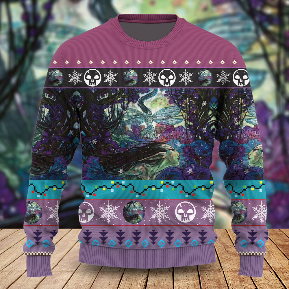 BEST Magic The Gathering Game Bitterblossom Ugly Wool Sweater 1 6196136fb75a0