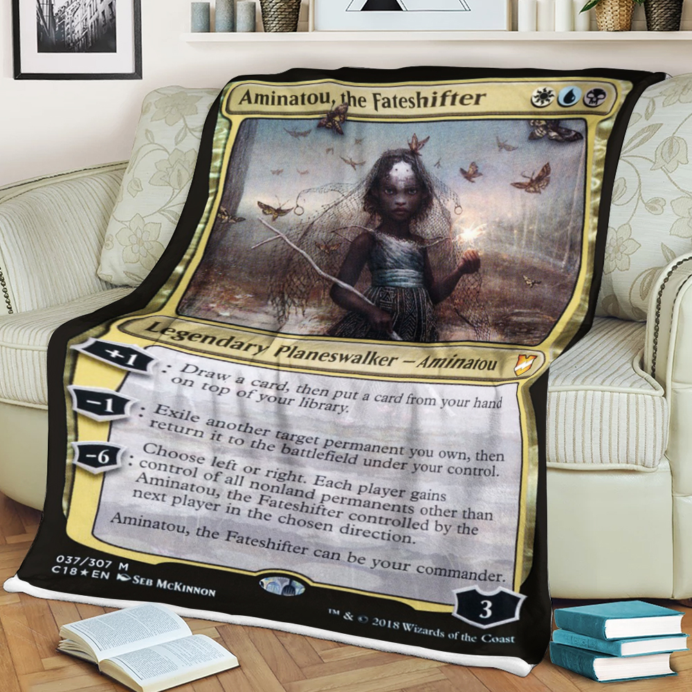 BEST Magic The Gathering Game Aminatou, the Fateshifter Fleece Blanket 2 619731805b3d1