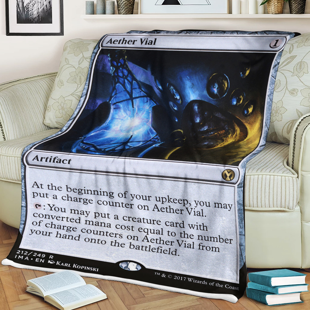 BEST Magic The Gathering Game Aether Vial Fleece Blanket 1 61988369a22a0